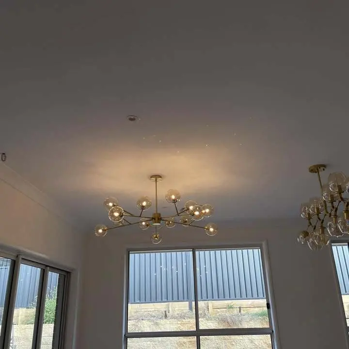 Chandelier on a high ceiling